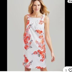 Joules Darcie Floral Cotton Linen Shift Dress. Size 10.